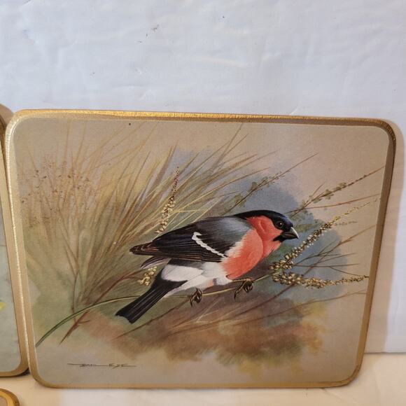 Basil Ede Rare/Vintage Bird Cork Coasters - Picture 5 of 9